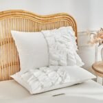 Bedding Ruffled Solid Color Princess Floral Duvet Cover Kit - Image 5