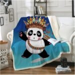 Panda series flannel blanket - Image 5