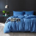 Home Textile Three-piece Duvet Cover Bedding Solid Color Duvet Cover Kit - Image 6