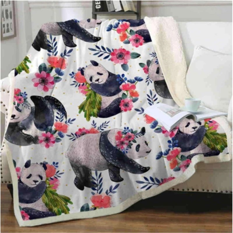 2833674759012.jpg Panda series flannel blanket - Image 1