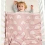 Baby Knitted Rainbow Hug Blanket Comforter