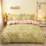 Cover Set Bed Cotton Quilt Bedsheet Bedding Duvet Fitted - Image 8