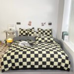 Solid Color Double Stitching Washed Cotton Duvet Cover Bedding - Image 10