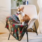 Pet Blanket Dog Cat Pad Warm Blanket Confetti Bone Dog's Paw Blanket - Image 5