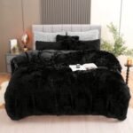 4PCs Plush Duvet Cover Set Luxury Ultra Soft Velvet Duvet - Image 3