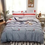 Cover Set Bed Cotton Quilt Bedsheet Bedding Duvet Fitted - Image 5