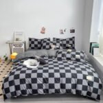 Solid Color Double Stitching Washed Cotton Duvet Cover Bedding - Image 9