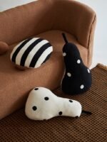 Pear Shaped Polka Dot Throw Knitted Decorative Pillow - Image 2