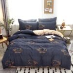 Cover Set Bed Cotton Quilt Bedsheet Bedding Duvet Fitted - Image 9